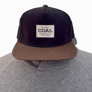 Coal Headwear Uniform Hat – Black & Brown Snapback Classic Structured Style